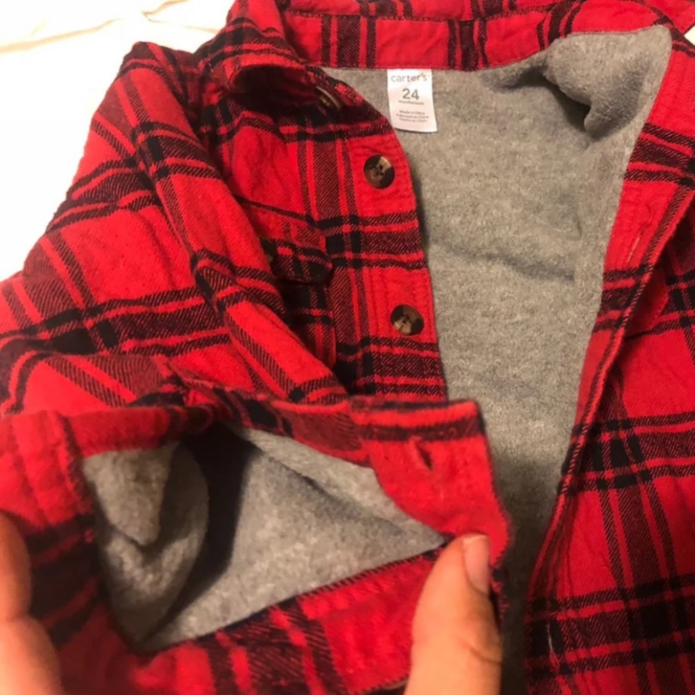 Flannel w/ fleece inner lining